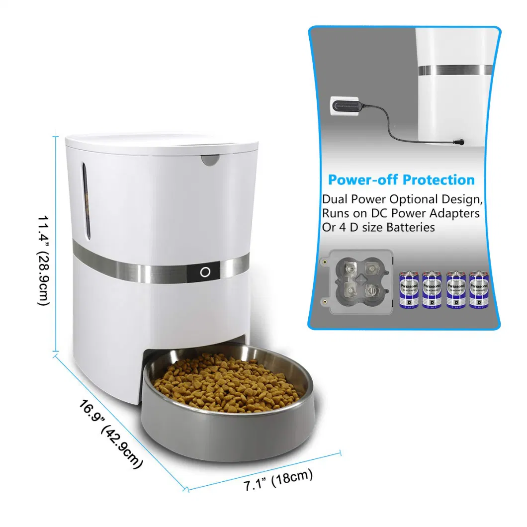 Pet Feeder Automatic Smart Support Battery Supply Food Dispenser